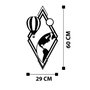 Wallity Escultura de Pared Balon en Negro